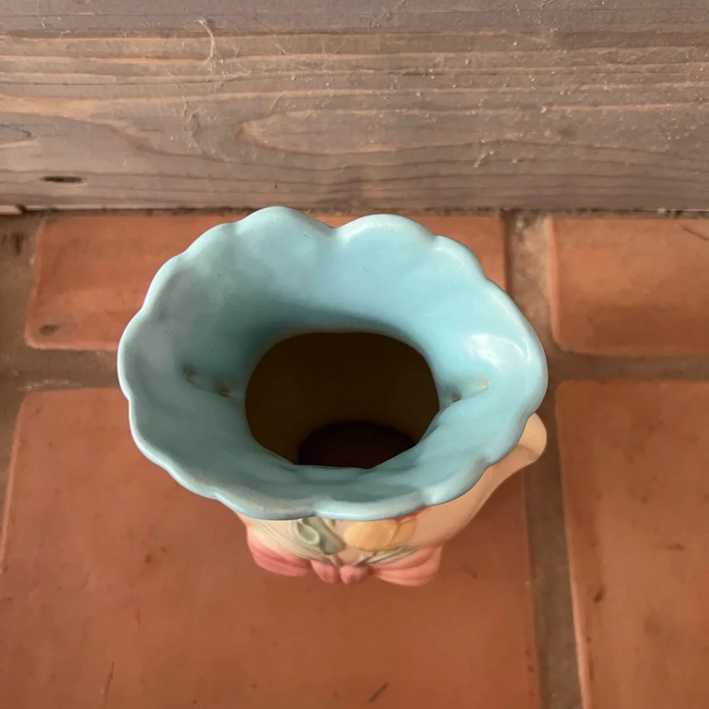 RARE Vintage Original Hull Art Bow Knot Double Handle Vase B-7-8.5” - Picture 16 of 16